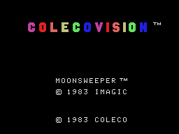 Moonsweeper title screen for Colecovision